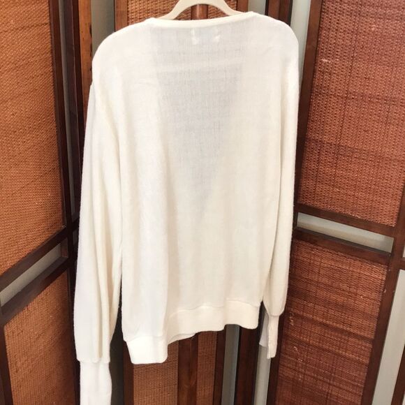 VINTAGE OLD MONEY CHRISTIAN DIOR LADIES XL CARDIGAN IVORY CREAM GRANNY CHIC - Picture 8 of 8